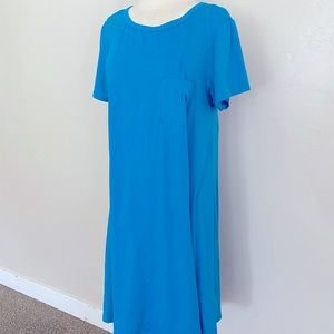 Lularoe Carly Beautiful Blue High-Low T-Shirt Carly Swing Dress